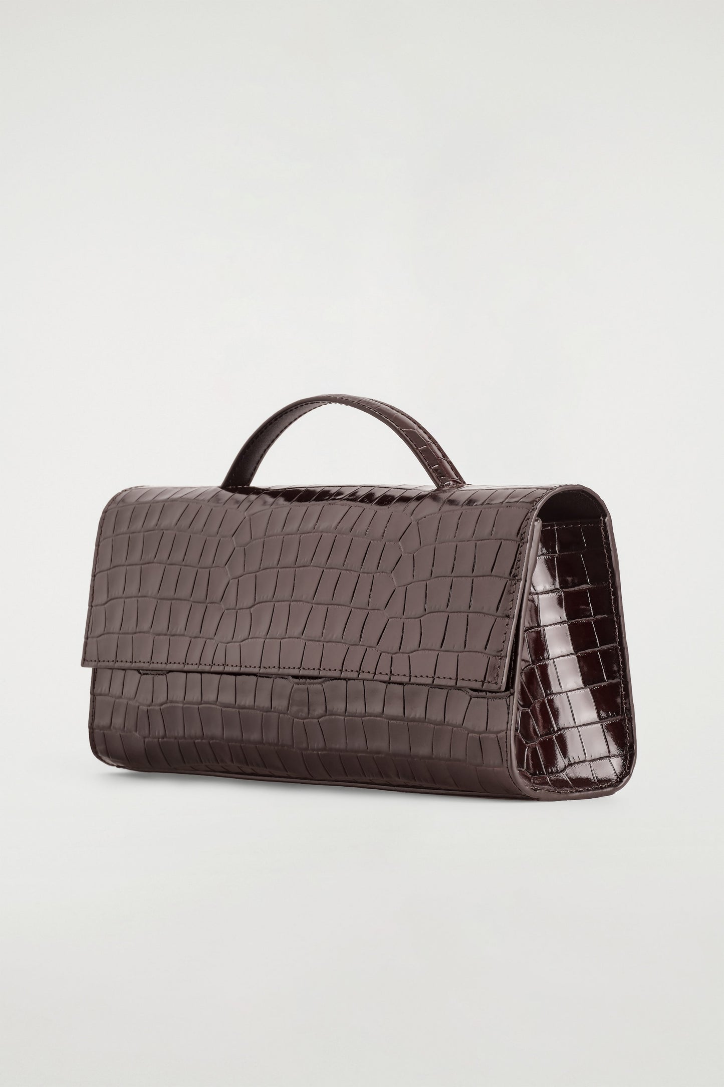 Gallery Clutch Bag - Croc-Effect Leather