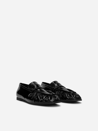 Lacquered Leather Loafers