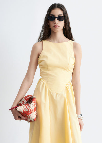 Tie-Back Midi Dress