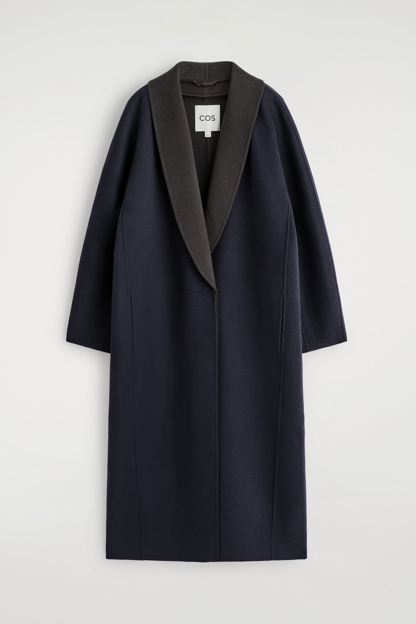 Double-Faced Wool Shawl-Collar Coat