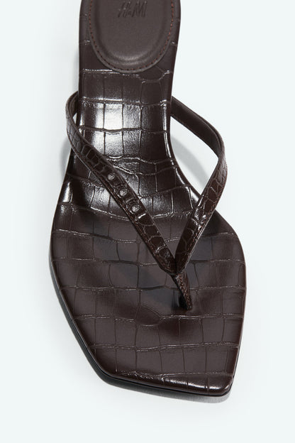 Kitten-heeled sandals