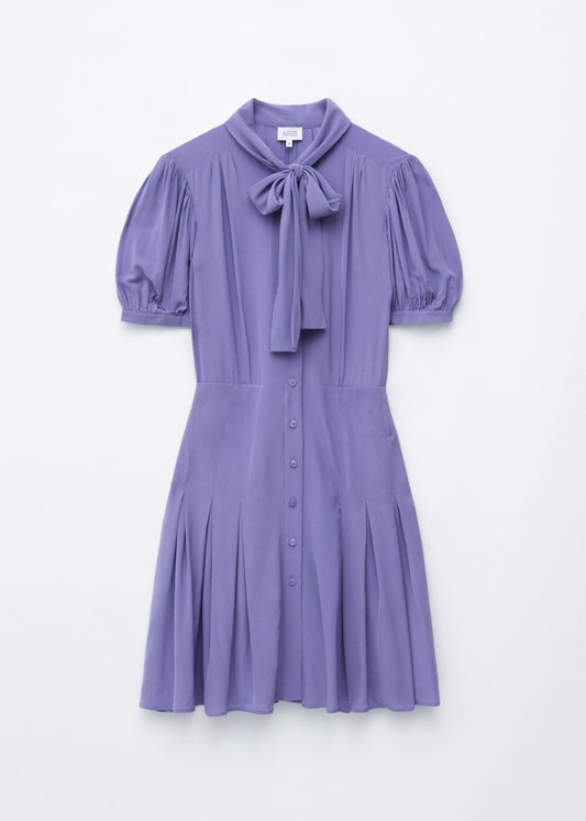 Bow-Neck Mini Dress