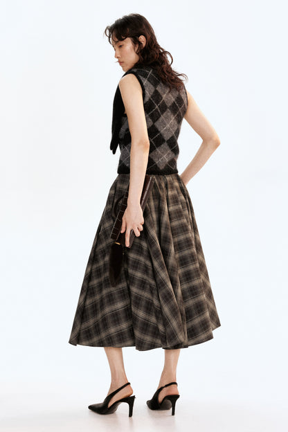 Mohair-blend scarf-collar top