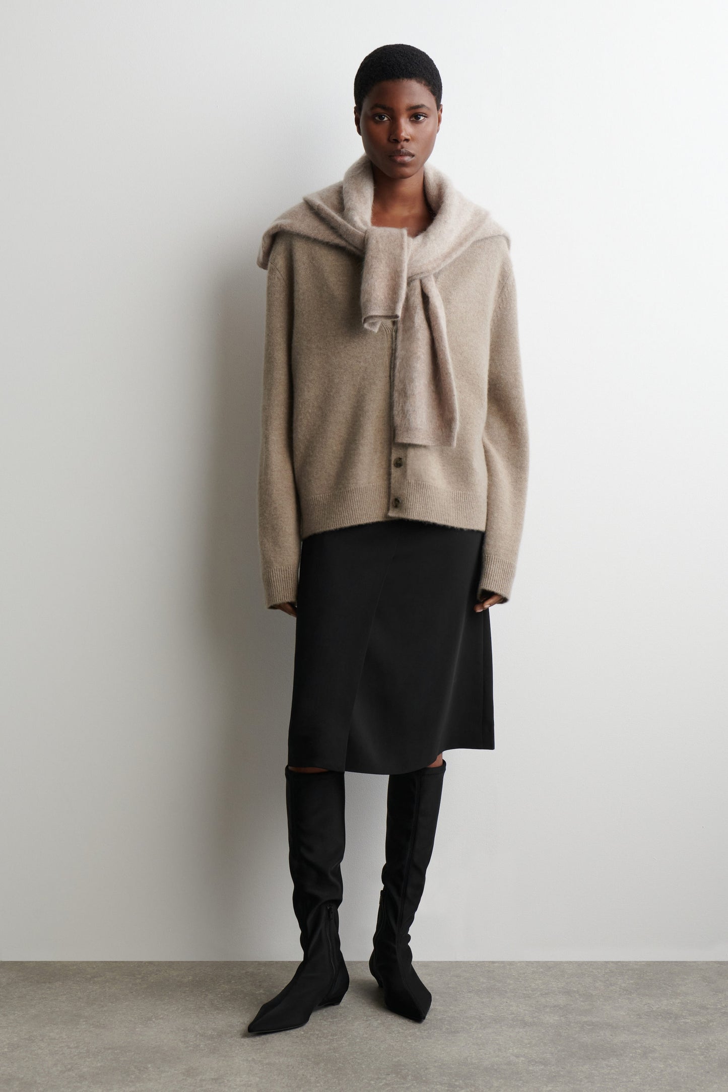 Pointed Scuba Knee Sock Boots