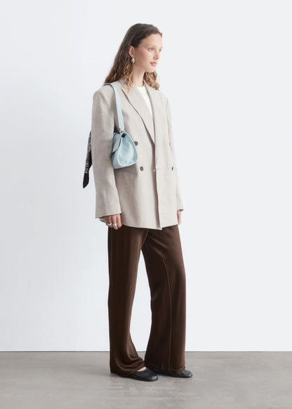 Relaxed Cotton-Linen Blazer