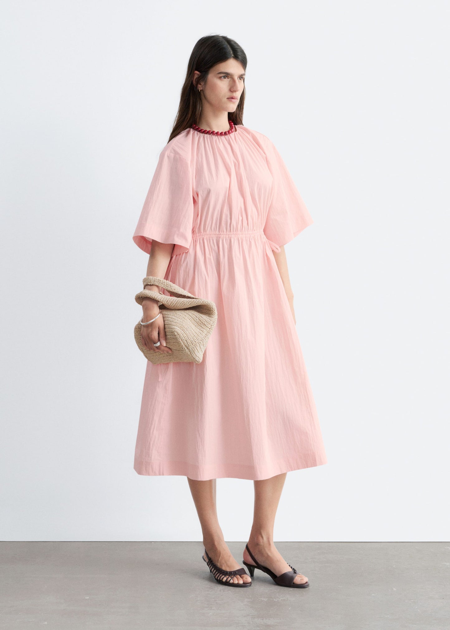 Drawstring Midi Dress