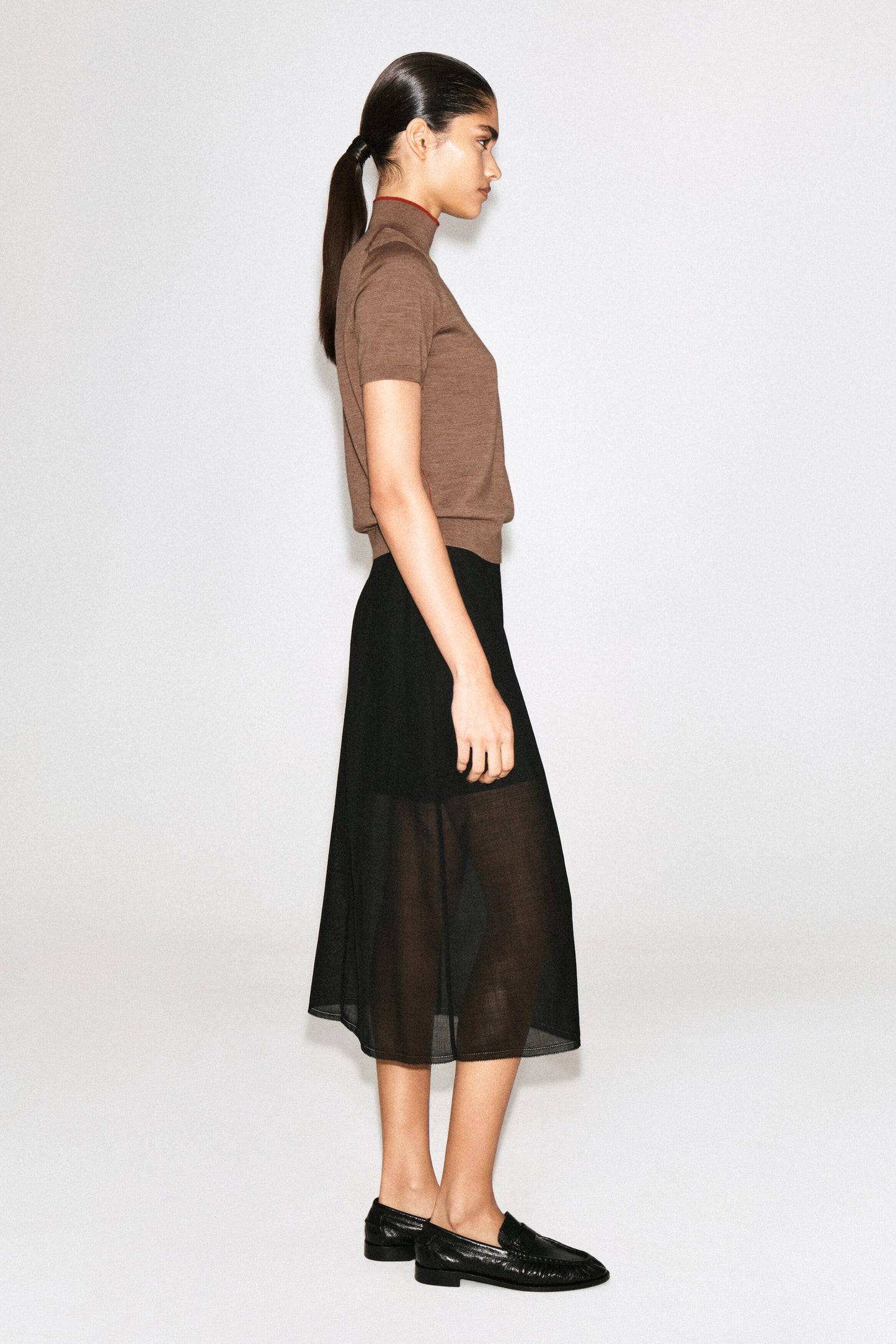 Merino Wool High-Neck Top
