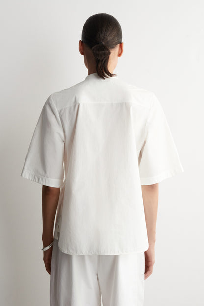 Ruched Cotton Blouse