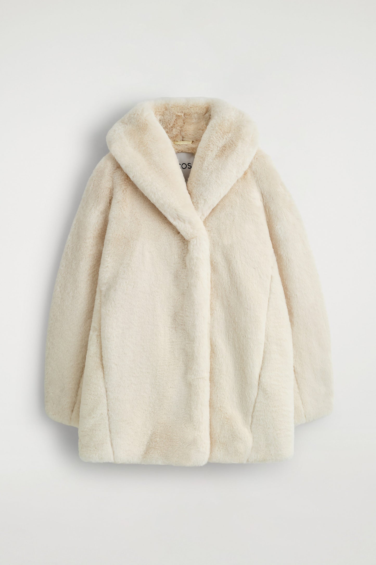 Shawl-Collar Faux Fur Jacket