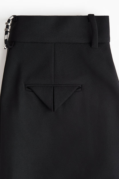 Rivet-detail pencil skirt