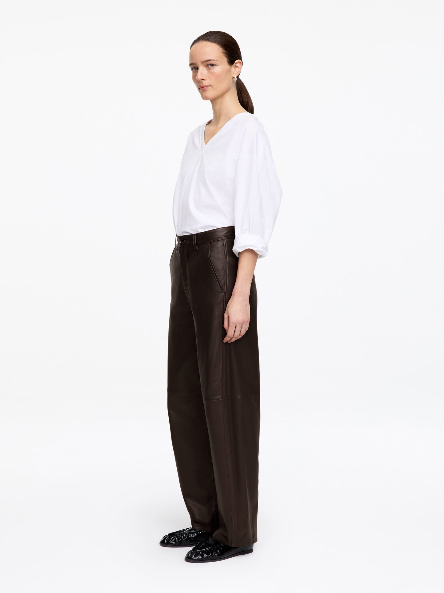 Barrel Leather Trousers