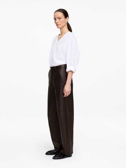 Barrel Leather Trousers
