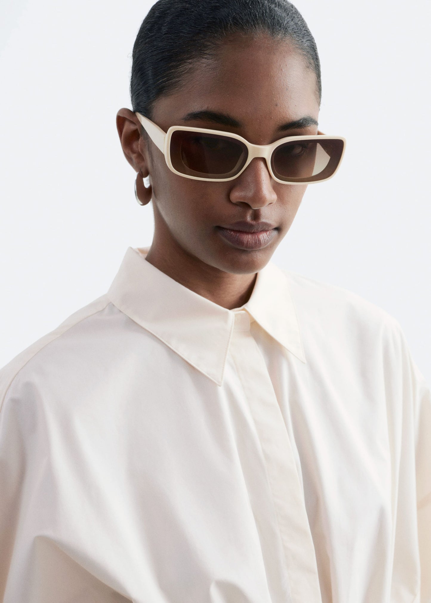 Cotton Poplin Drawstring Shirt