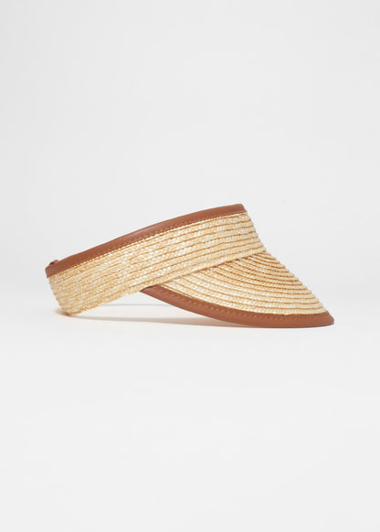 Accent-Trim Straw Sun Visor