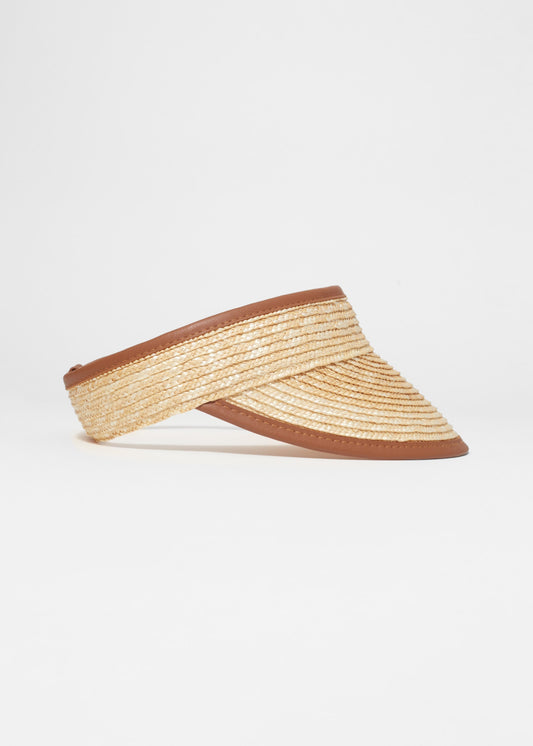 Accent-Trim Straw Sun Visor