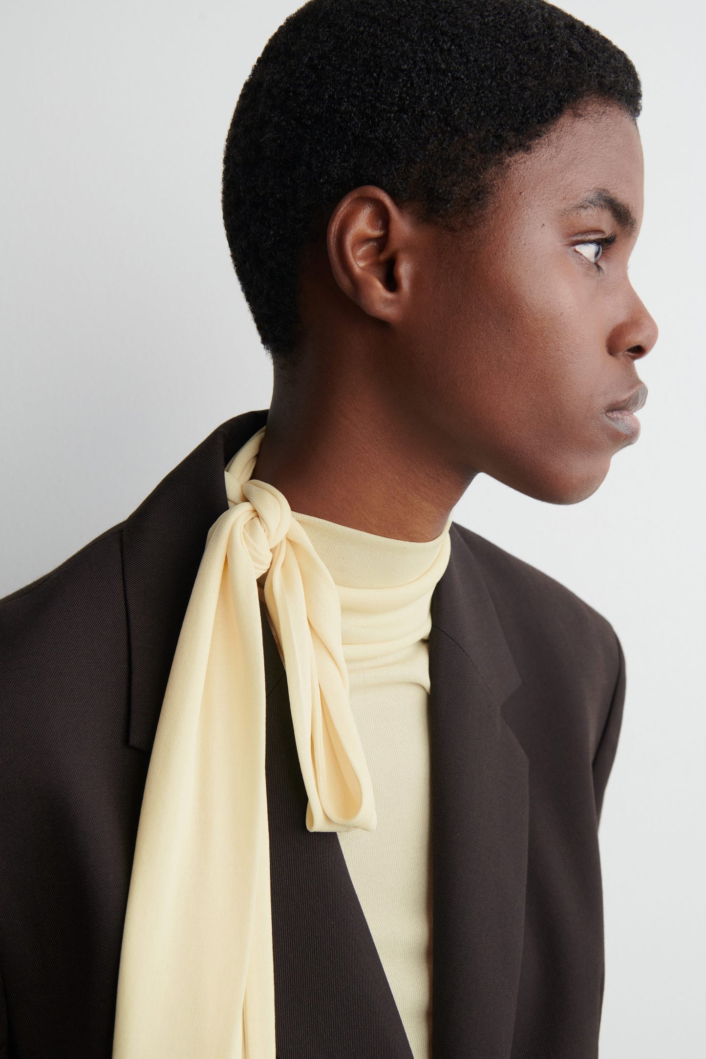 Scarf-Detail Silk Top