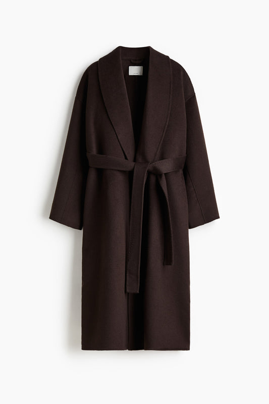 Handmade wool-blend coat