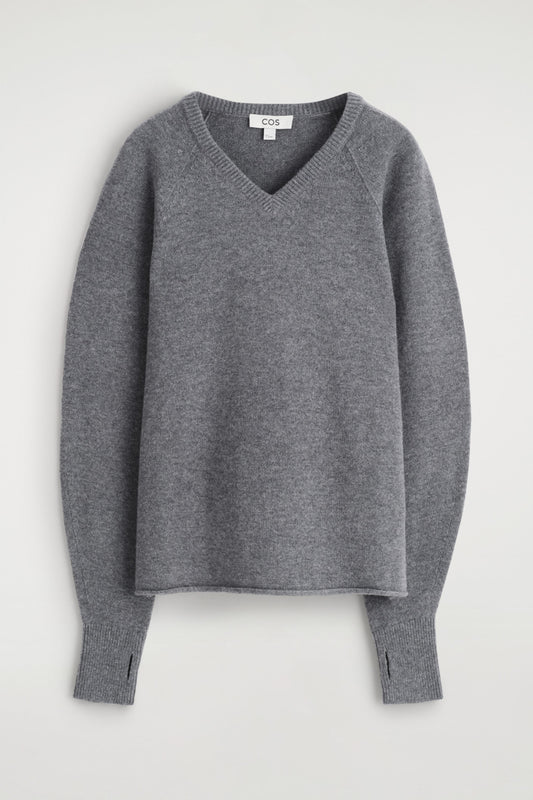 Merino Wool V-Neck Jumper