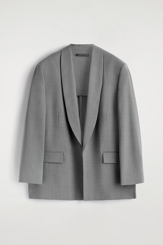 Shawl-Collar Wool Blazer