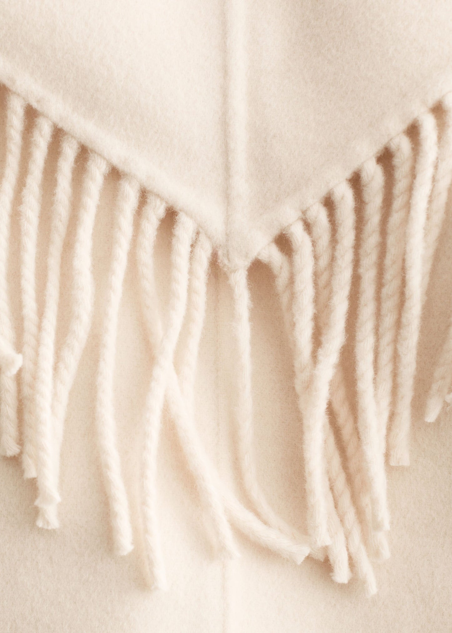 Fringed Shawl Wool Coat