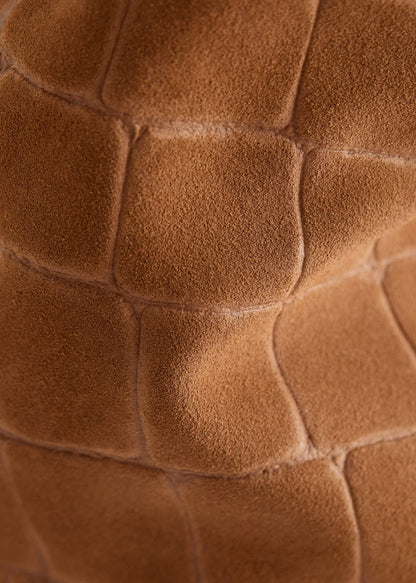 Small Suede Croco Tote Bag