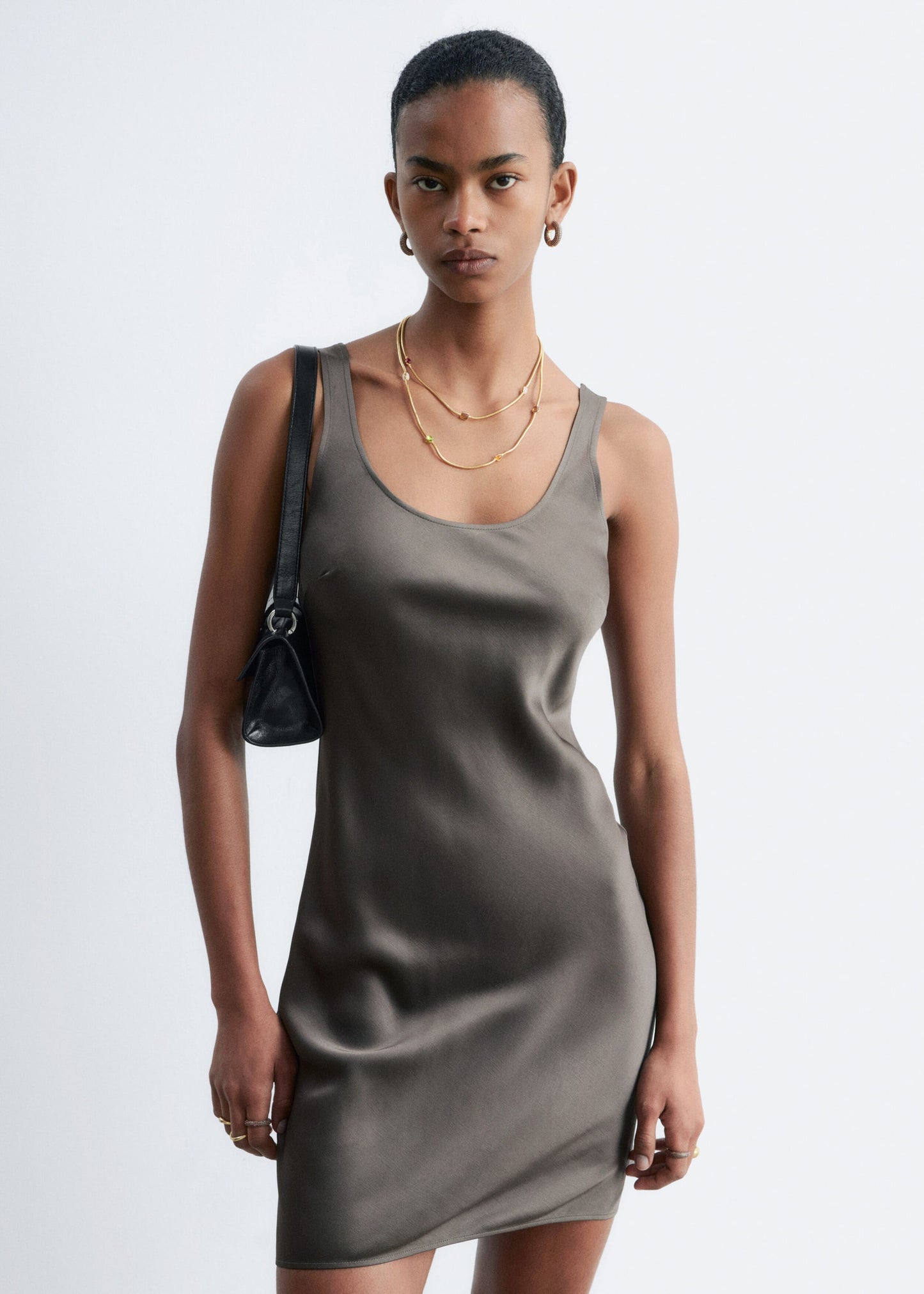 Satin Slip Mini Dress