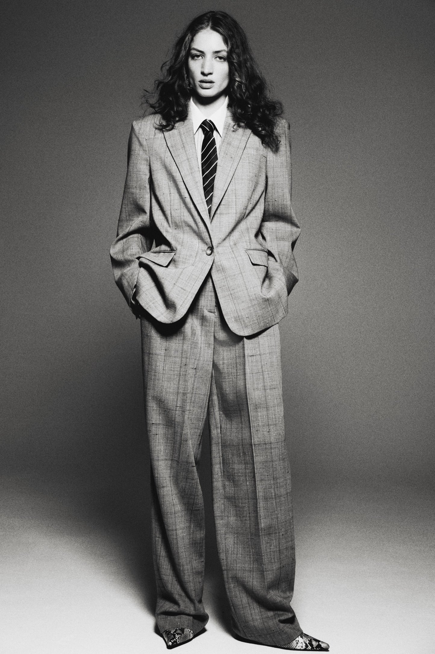 Wool-blend blazer