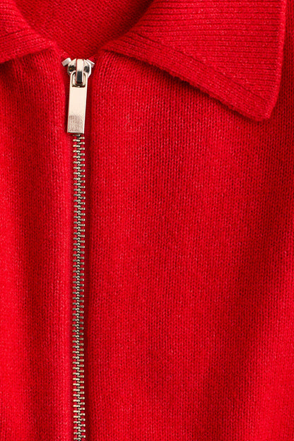 Oversized zip-through cardigan