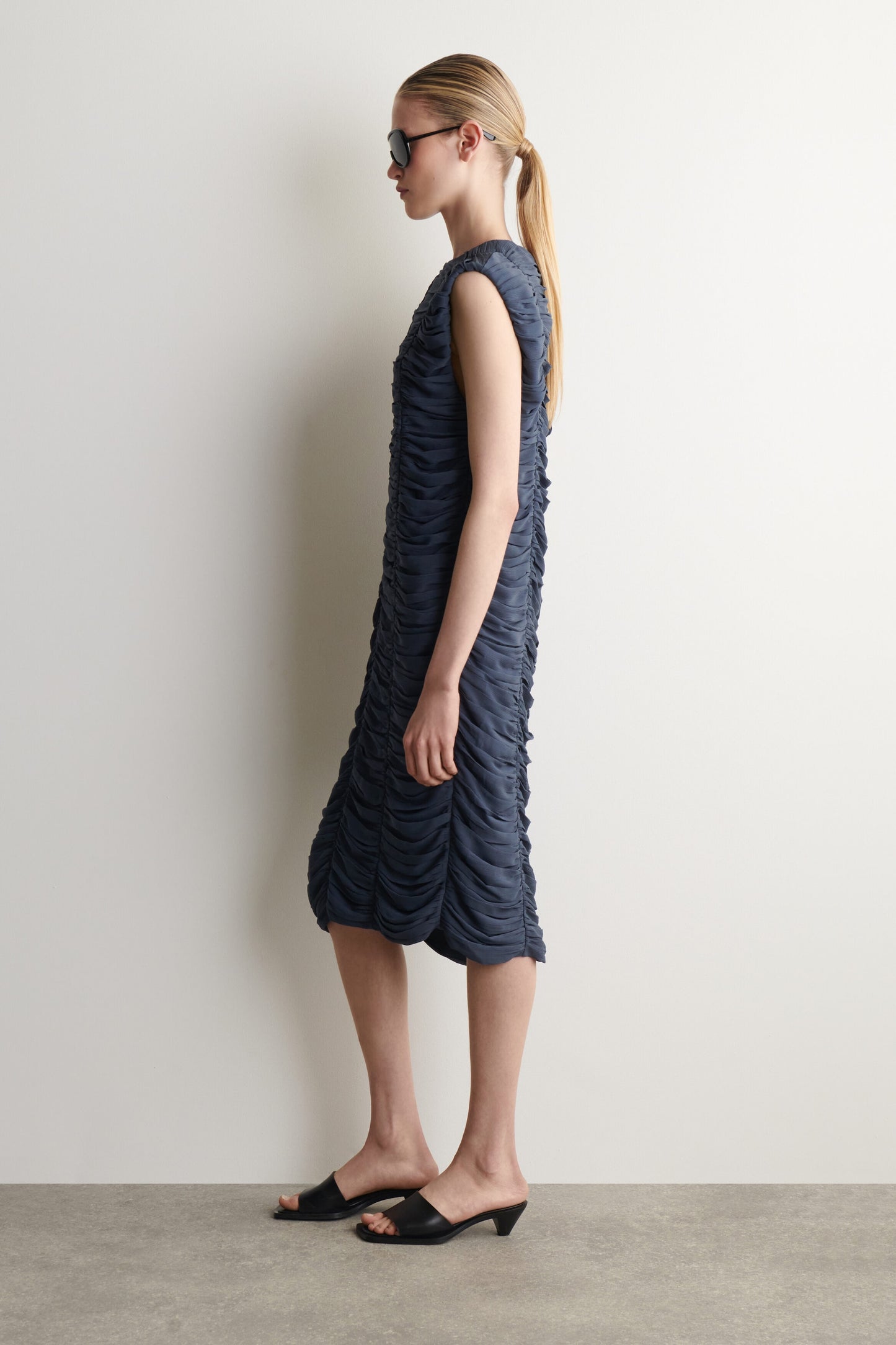 Gathered panelled dress