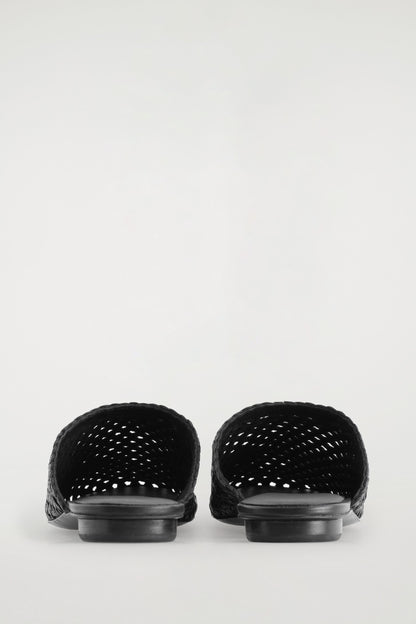 Braided Leather Mules