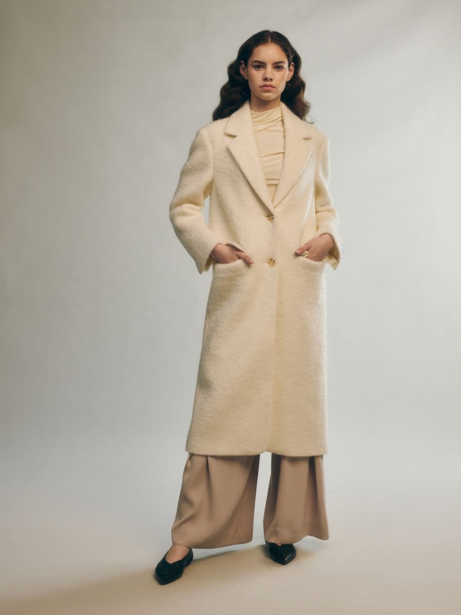 Wool blend coat