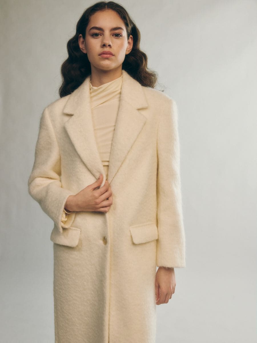 Wool blend coat