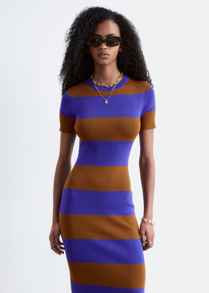 Rib-Knitted Maxi Dress - Purple/Brown - & Other Stories GB