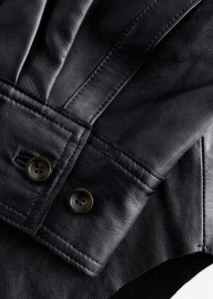 Oversized Leather Shirt