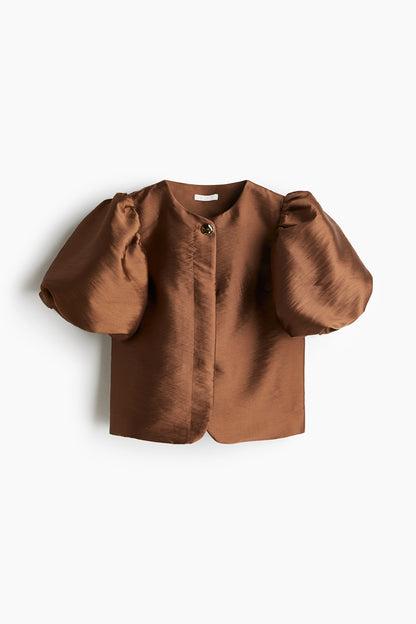 Balloon-sleeved blouse