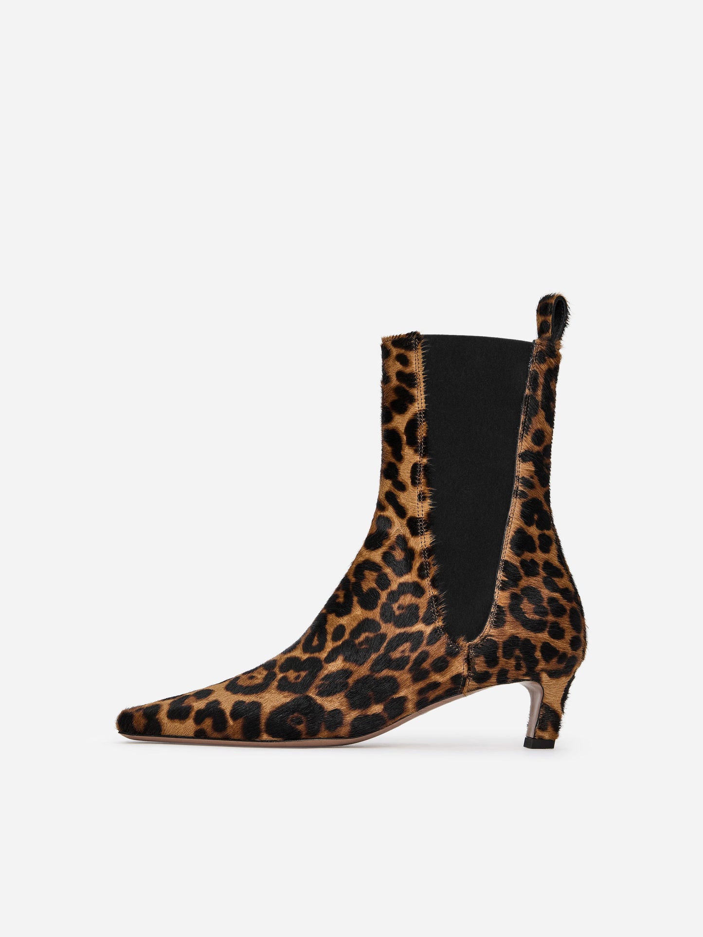 Pony Hair-Effect Ankle Boots