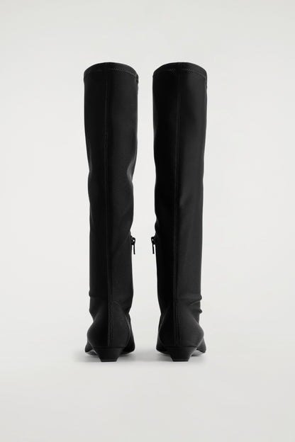 Pointed Scuba Knee Sock Boots