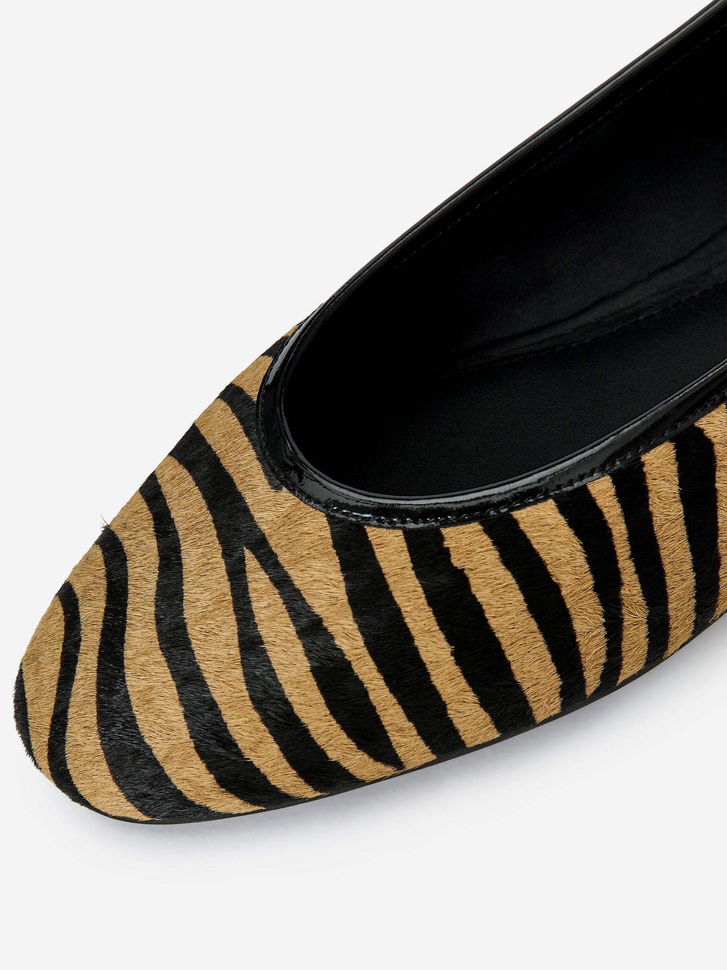 Pony Hair-Effect Ballerinas