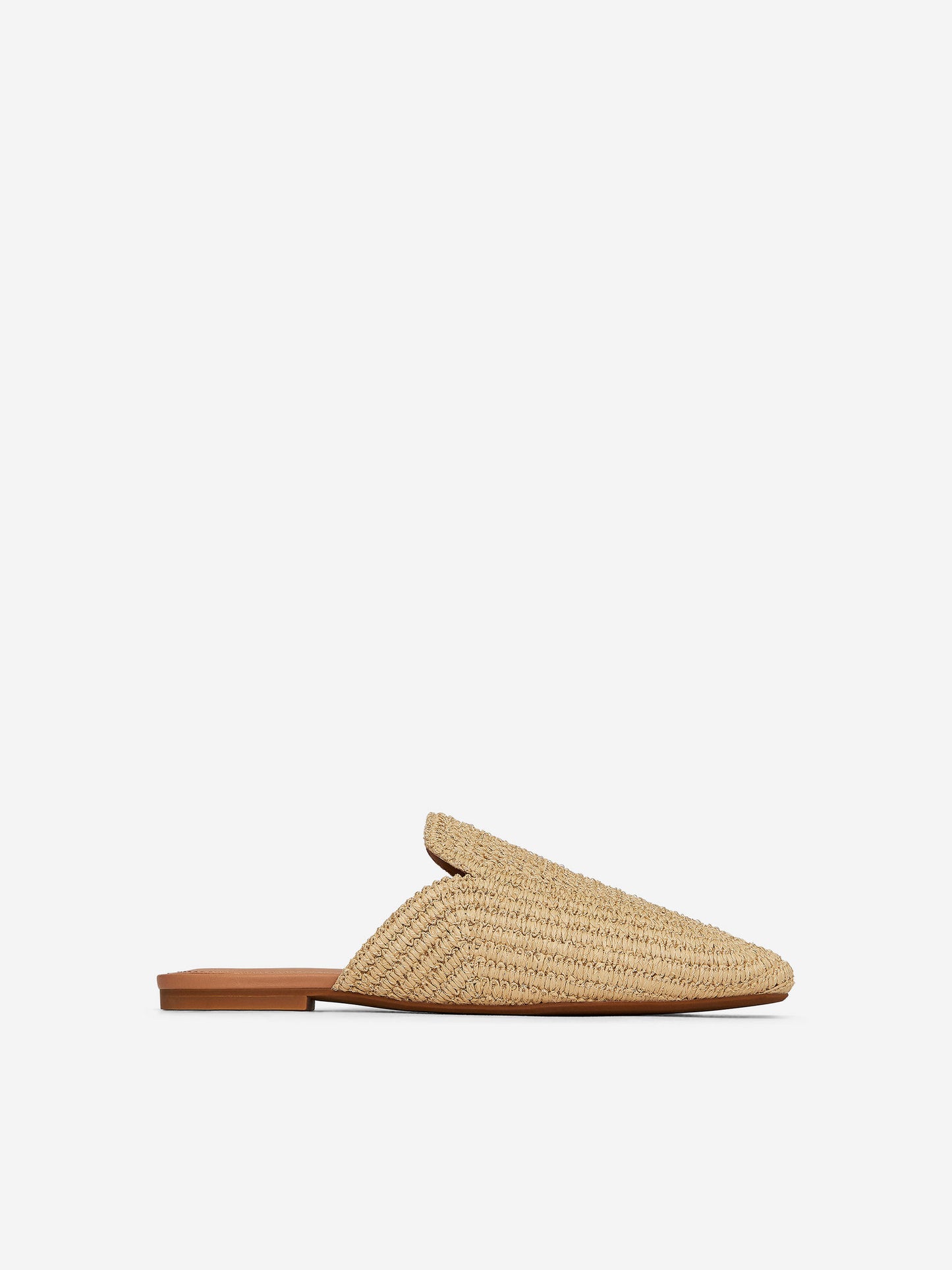 Flat Straw Mules