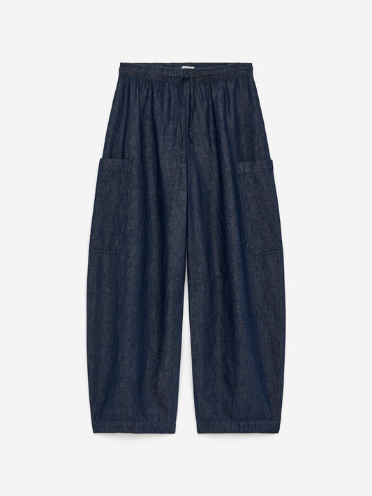 Drawstring Denim Trousers