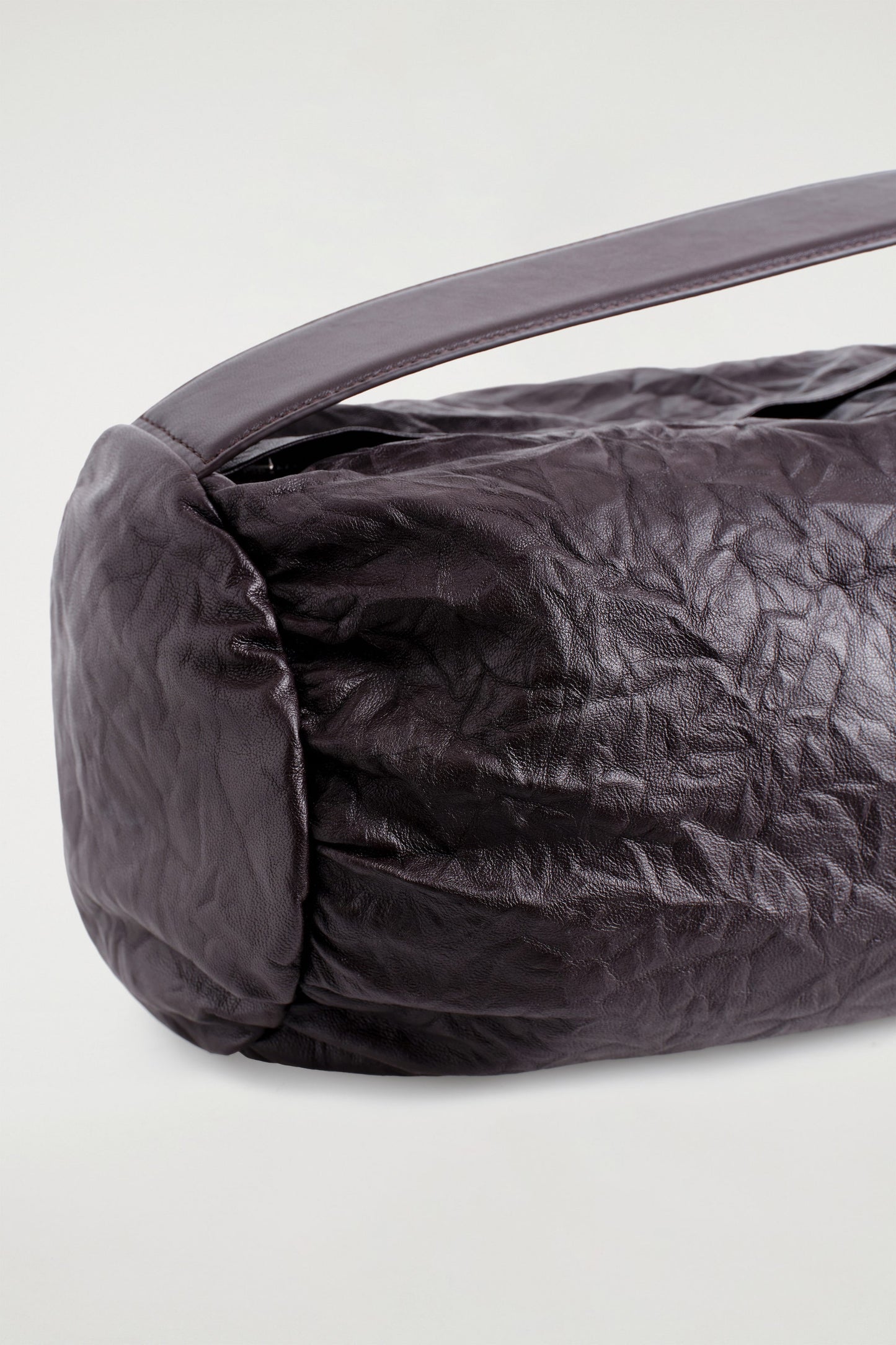 Textured-Leather Cylinder Clutch Bag