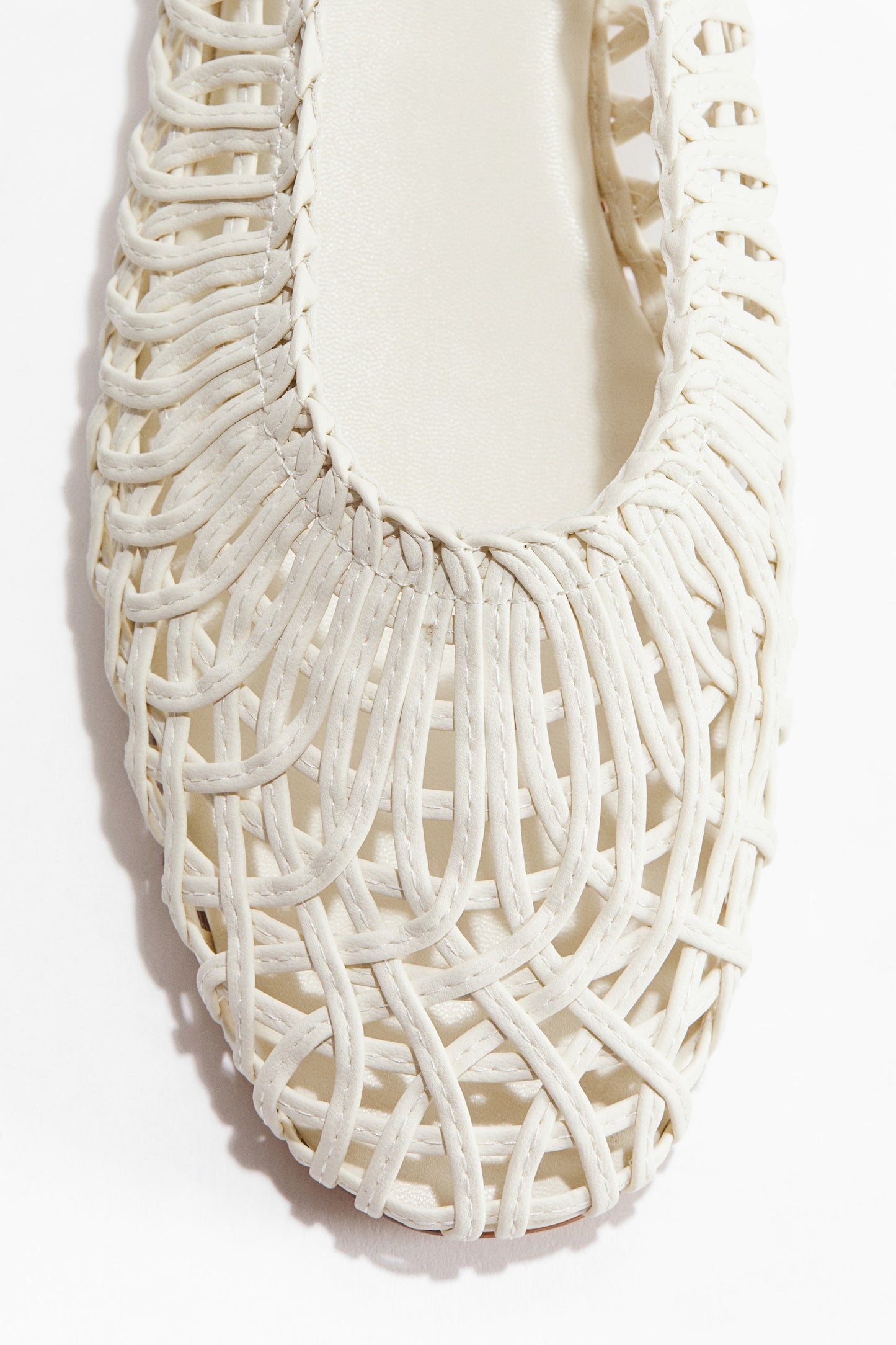 Braided-look ballet flats