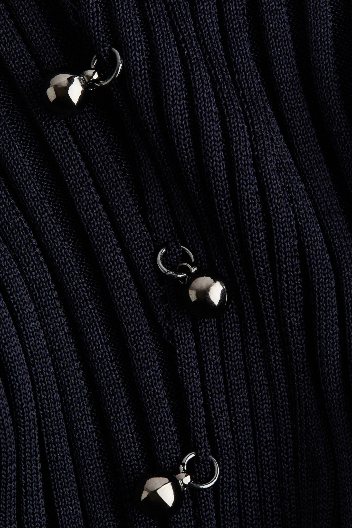 Bead-embellished rib-knit dress