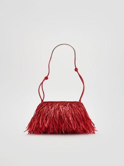 Shoulder bag with fringes