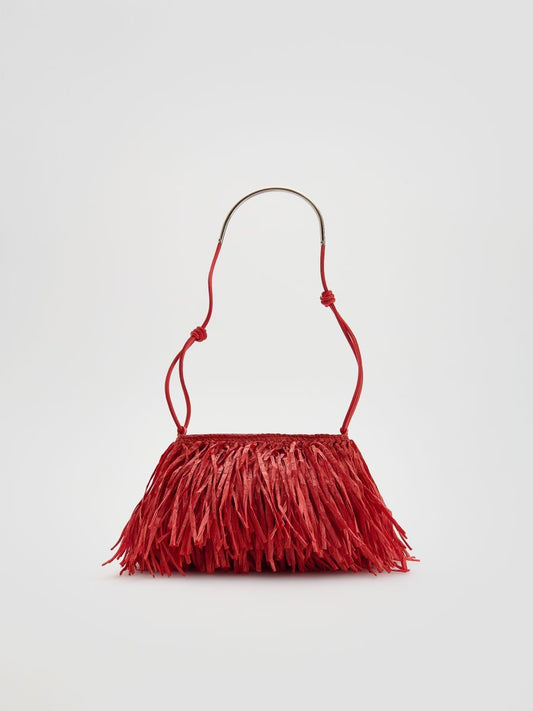 Shoulder bag with fringes