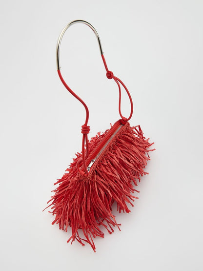 Shoulder bag with fringes