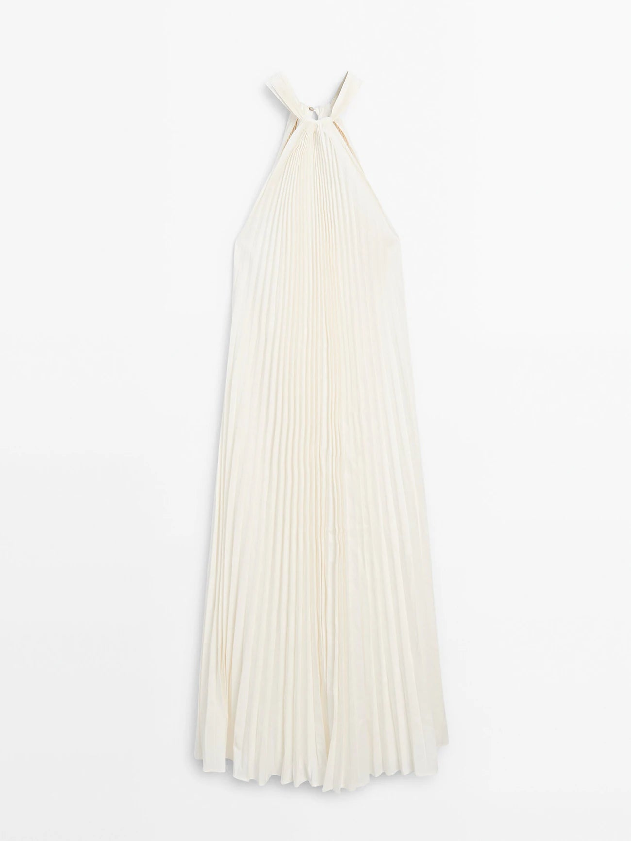 Pleated halterneck dress