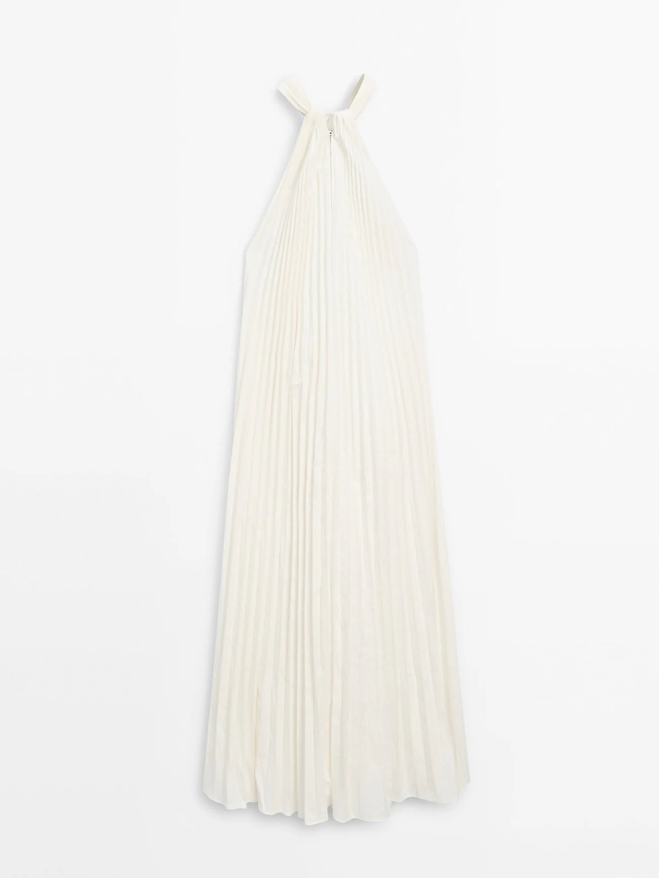 Pleated halterneck dress