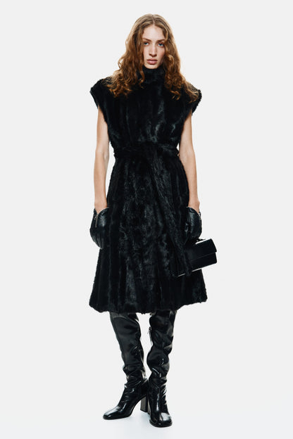 Long tie-belt gilet