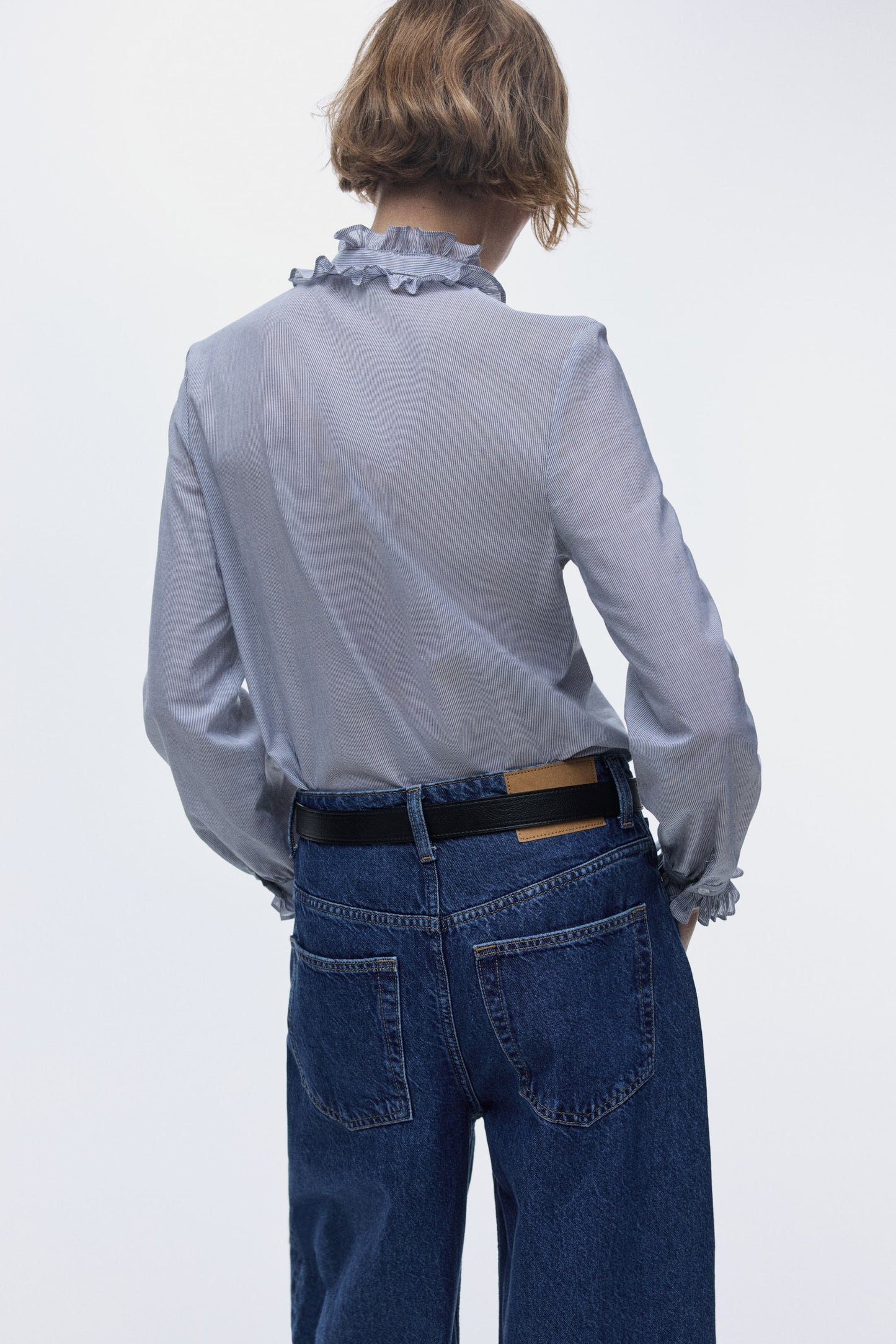 Frill-trimmed blouse